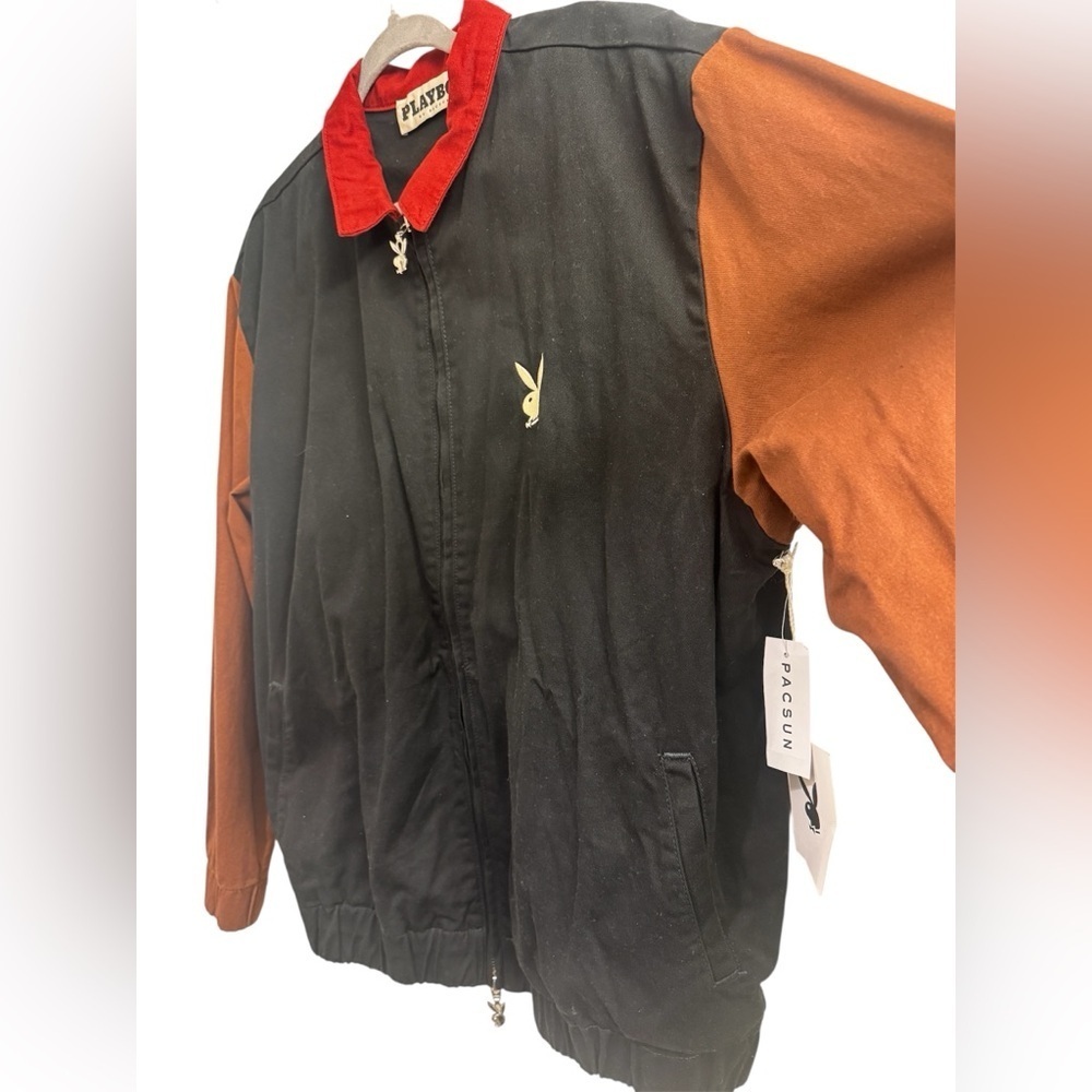 PLAYBOY Men's Black and Rust Jacket - Picture 7 of 8
